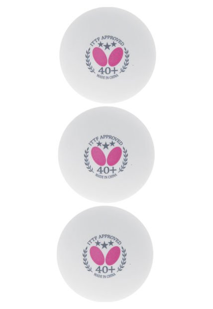 Juego de Bolas para Tennis de Mesa Blanco Butterfly Bola pp But Nueva reg. 3 Star