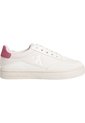 Tenis Beige Clásicos De Cuero Con Cordones Y Suela Cupsole Calvin Klein de Calvin Klein