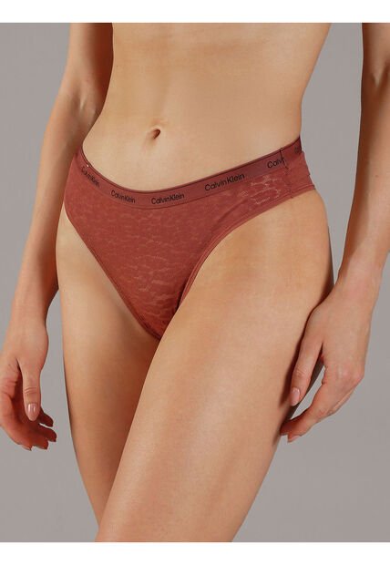 Pantie Café Estilo Brasilera De Encaje - Modern Logo Lace Calvin Klein