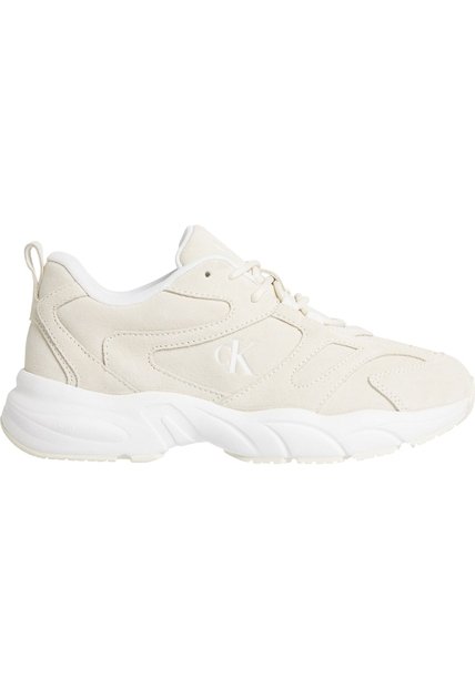 Tenis Blanco Retro De Gamuza Calvin Klein