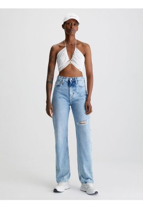 Top Blanco Con Tiras Para Mujer Calvin Klein