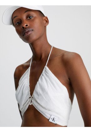Top Blanco Con Tiras Para Mujer Calvin Klein