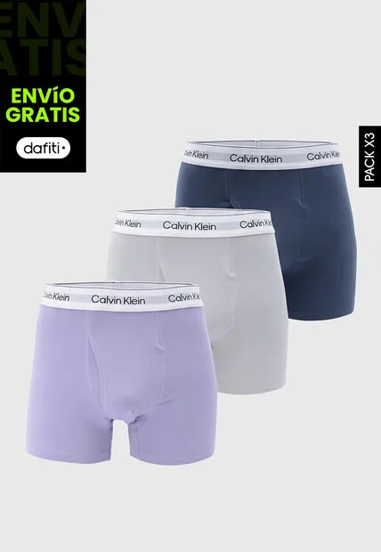 Bóxer x3 Calvin Klein Multicolor