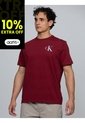 Camiseta Vino Tinto Con Monograma 30s Calvin Klein de Calvin Klein