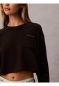 Saco Negro De Estar En Casa Cropped Con Logo Calvin Klein de Calvin Klein
