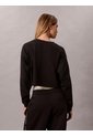 Saco Negro De Estar En Casa Cropped Con Logo Calvin Klein de Calvin Klein