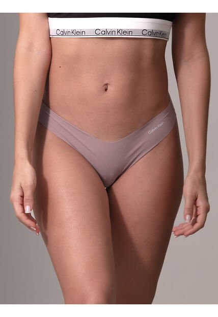 Pantie Tipo Tanga Rosada - Invisible Microfibra Calvin Klein
