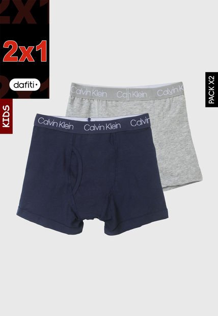 Bóxer x2 Negro-Gris Calvin Klein