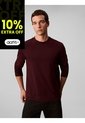 Camiseta Chocolate De Manga Larga De Algodón Premium En Tejido Interlock Calvin Klein de Calvin Klein