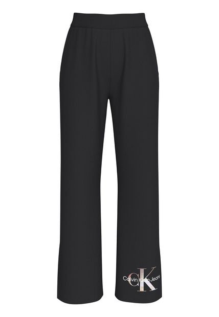 Pantalón Negro Diffused Con Monologo Para Mujer Calvin Klein