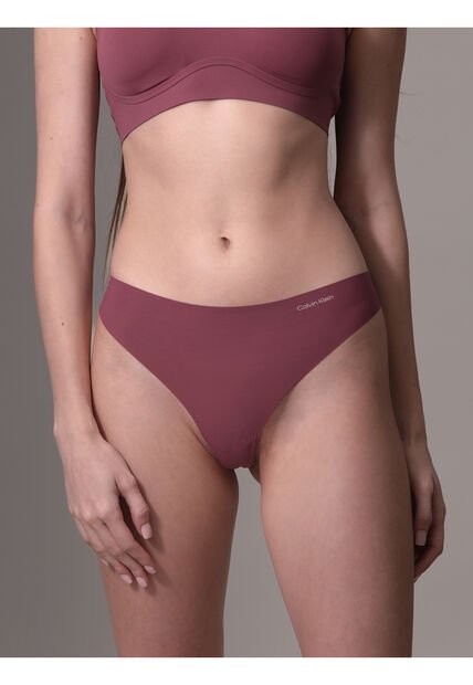 Tanga Rosada Invisible Con Logo En El Lateral Calvin Klein