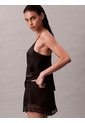 Conjunto Negro De Pantaloneta Y Camisola De Pijama - Satin Calvin Klein de Calvin Klein