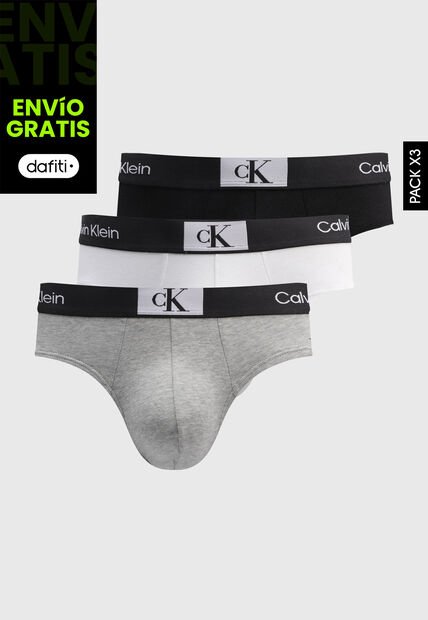 Bóxer x3 Negro-Gris-Blanco Calvin Klein