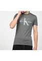 Camiseta Gris Slim Con Monograma Calvin Klein de Calvin Klein