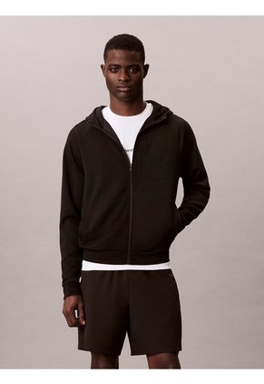 Buzo Negro Con Capota Y Cremallera De Viaje Calvin Klein