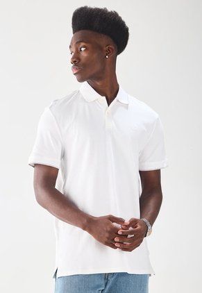 Polo Blanco-Gris Calvin Klein