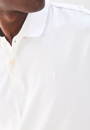 Polo Blanco-Gris Calvin Klein
