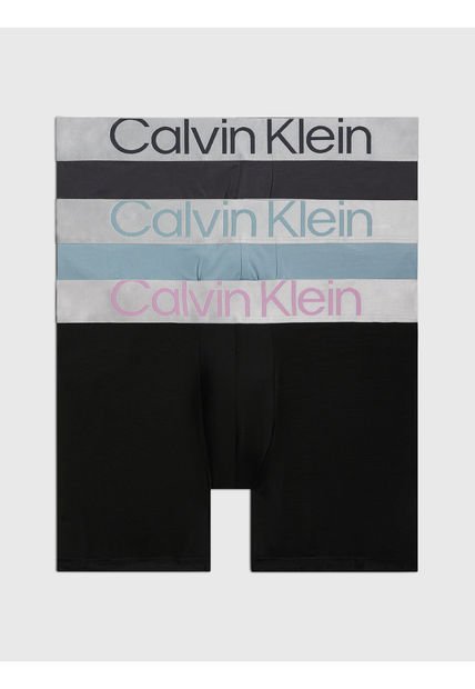 Pack De 3 Boxer Brief En Microfibra - Steel Calvin Klein