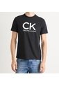 Camiseta Negra Con Estampado Gráfico De Monograma Calvin Klein de Calvin Klein