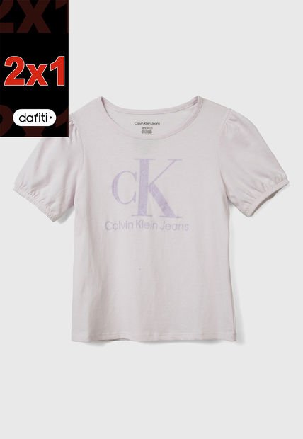 Camiseta Rosa Pastel-Lila Calvin Klein