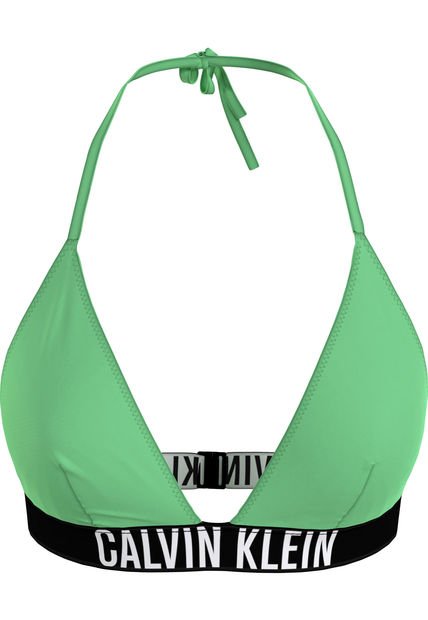 Top Vestido De Baño Verde Con Logo Para Mujer Calvin Klein