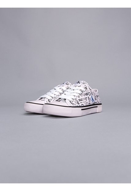 Tenis Blanco Niña Con Monograma Calvin Klein