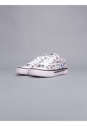 Tenis Blanco Niña Con Monograma Calvin Klein