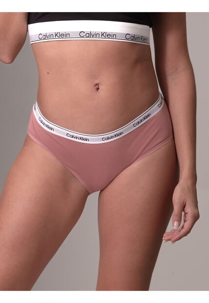 Pantie Rosado Tipo Hipster - Modern Logo Calvin Klein