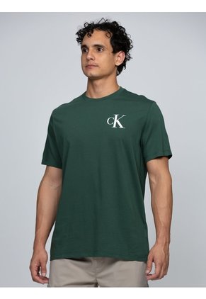Camiseta Verde Con Monograma 30s Calvin Klein