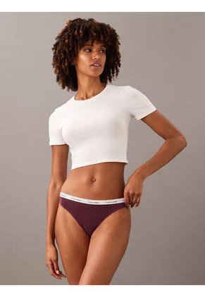 Pantie Vinotinto Bikini Clásicas - Modern Logo Calvin Klein