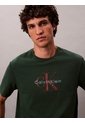 Camiseta Verde 20s Con Estampado Gráfico De Monograma Calvin Klein de Calvin Klein
