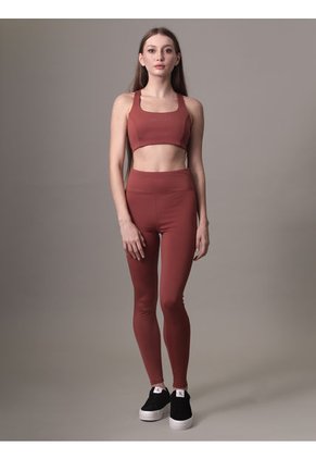 Leggings Rojo Deportivos Con Logotipo Calvin Klein