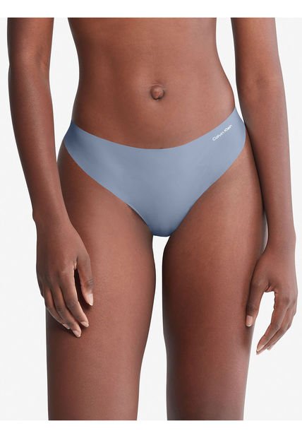 Tanga Gris Invisible Con Logo En El Lateral Calvin Klein