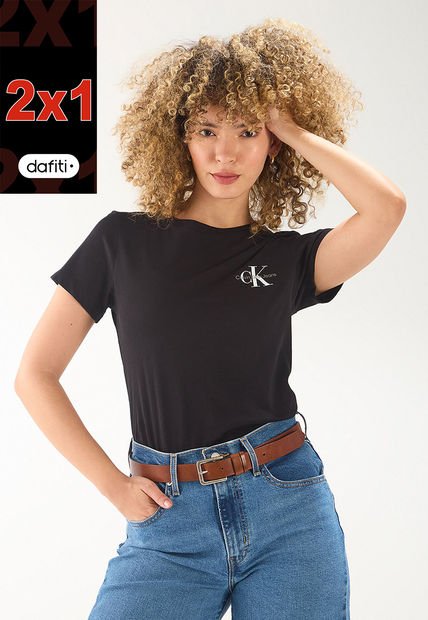 Camiseta Dúo Negro Calvin Klein