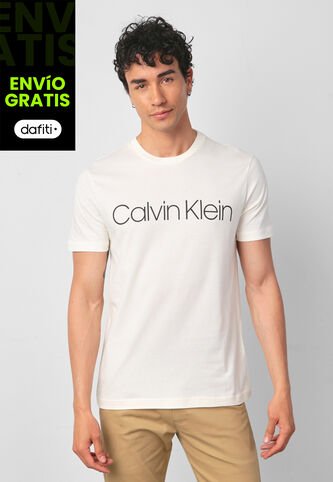 Camiseta Calvin Klein Marfil Calvin Klein