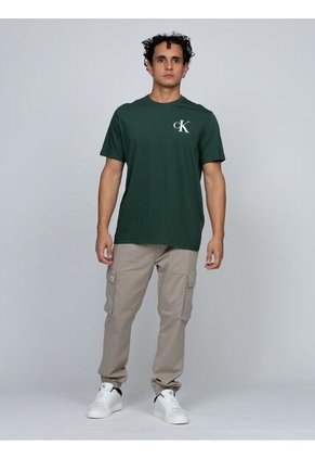 Camiseta Verde Con Monograma 30s Calvin Klein