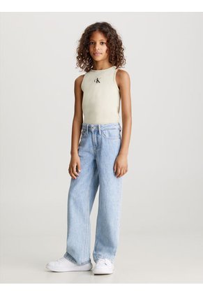 High Celeste Niña Rise Wide Leg Jeans Calvin Klein