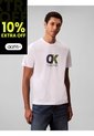 Camiseta Blanca Con Estampado Gráfico De Monograma Calvin Klein de Calvin Klein