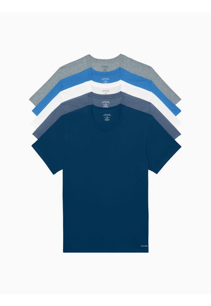 Paquetes De 5 De Camisetas De Algodón Blanco Calvin Klein