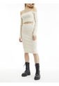 Saco Beige Cropped Manga Larga Con Logo Para Mujer Calvin Klein de Calvin Klein