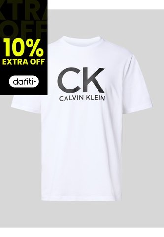 Camiseta Blanca Con Estampado Gráfico De Monograma Calvin Klein Calvin Klein
