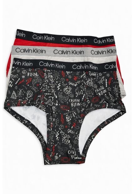 Pack Multicolor De 3 Calzoncillos Para Niño Calvin Klein