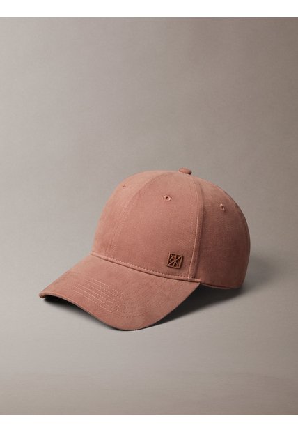 Gorra Chocolate De Béisbol Con Aplique Metálico De Logo Calvin Klein