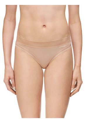 Pantie Modal Tanga Mujer Beige Calvin Klein