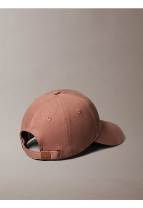 Gorra Chocolate De Béisbol Con Aplique Metálico De Logo Calvin Klein