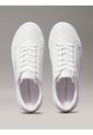 Tenis Blanco De Plataforma De Cuero Calvin Klein de Calvin Klein
