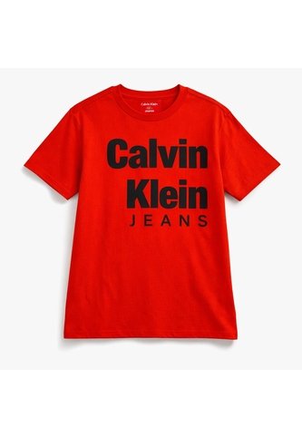 Camiseta Roja Para Niño De Manga Corta Con Gráfico Dope Calvin Klein Calvin Klein