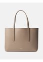 Bolso Beige Tote Pequeño Con Logo En Lámina Metálica Calvin Klein de Calvin Klein