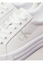 Tenis Blanco De Plataforma De Cuero Calvin Klein de Calvin Klein