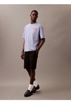 Camiseta Azul Vert Logo Graphic Crewneck Calvin Klein